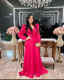 Niulatu Style A-line Long Sleeves Prom Dress A-line Evening Dress HZ1007