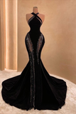Niulatu Halter Corset Mermaid Prom Dress Sexy Evening Dress HZ0113