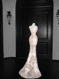 Niulatu Tulle Appliques Sequins Mermaid Prom Dress Slit Formal Evening Dress HZ1007