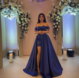 Niulatu Exquisite Sexy Off Shoulder High Split Evening Dresses For Women New Gorgeous Female Dresses Club Woman Clothing Evening Party HZ1007