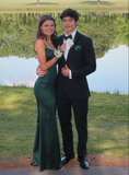 Niulatu Green New Backless Satin Floor Length Long Prom Dress HZ0113