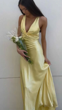 Niulatu Backless Mermaid Party Prom Dress Formal Satin Evening Gown HZ1007