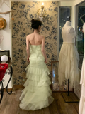 Niulatu Light Green Sweetheart Neck Layered Tulle Prom Dress 22th Birthday Dress HZ0113
