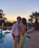 Niulatu Green Applique Long Evening Dress Prom Dress HZ0113