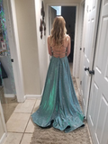 Niulatu A-line V Neck Evening Dress Graduation Dress HZ1007