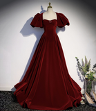 Niulatu velvet long prom dress evening dress HZ1007