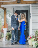 Niulatu Royal Blue Mermaid Prom Dress Royal Blue Evening Dress HZ1007