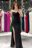 Niulatu Sweetheart Ruched Satin Long Prom Evening Dress HZ1007