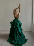 Niulatu Evening Dress Green Corset A-line Evening Gown HZ1007