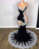 Niulatu Prom Dresses Sexy Formal Dresses Lace Applique Evening Dresses Formal Occasion Dresses HZ1007