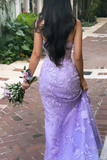 Niulatu Strapless Tulle Lace Appliques Evening Dress Mermaid Prom Dress HZ1007