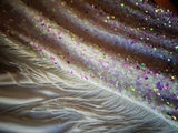 Niulatu White Spaghetti Straps Sequins Prom Dress Mermaid Slit Tassel Evening Dress HZ1007