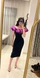 Niulatu Arabia Sheath Evening Dresses Vintage Pleat Wave Neck Women Formal Party Occasion Dress HZ1007