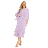Niulatu Chiffon Spring Mother of The Bride Dresses A-Line Plus Size for Women Formal Prom HZ1007