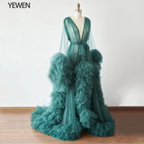 Niulatu Sleeves Ruffles Maternity Dress for Photo Shoot or Baby Shower Maternity Gown Shooting Dress HZ1007