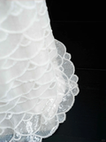 Niulatu White Sequins Pearls Chain Sheath Long Prom Dress Evening Dress HZ1007