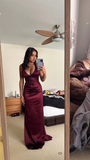 Niulatu Deep V Neck Sheath Evening Dress HZ1007