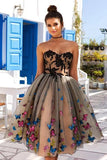 Niulatu Short Prom Dress With Butterfly Lace Knee Length Homecoming HZ1007