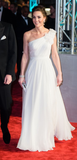 Niulatu White One Shoulder Tulle Prom Dress Formal Evening Dress HZ1007