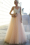 Niulatu Prom Dresses A-line Straps Beading Long Beautiful Prom Dress Evening HZ1007