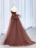 Niulatu Tulle Satin Long Prom Dress Mermaid Evening Dress HZ1007