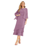 Niulatu Chiffon Spring Mother of The Bride Dresses A-Line Plus Size for Women Formal Prom HZ1007