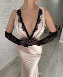 Niulatu V-Neck Sleeveless Stain Pron Dress with HZ1007