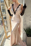 Niulatu V-Neck Sleeveless Stain Pron Dress with HZ1007