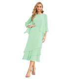 Niulatu Chiffon Spring Mother of The Bride Dresses A-Line Plus Size for Women Formal Prom HZ1007