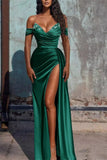 Niulatu Satin Long Prom Dress with HZ1007
