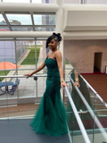 Niulatu Green Mermaid Evening Dress With Appliques HZ1007