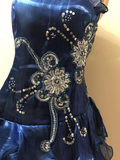 Niulatu Chiffon Beaded Mini Satin Short Prom Dress Homecoming Dress HZ0113