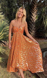 Niulatu Orange Prom Dress Fashion Party Evening Dress HZ0113