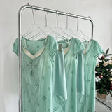 Tea Break French Puff Sleeve Hollow First Love Fishtail Dress 3-Piece Set HZ1214