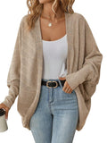 Autumn/Winter 2025 New Lady Fashion Bat Sleeve R-Shirt Loose Knitted Coat HZ0108