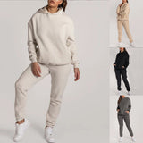 Spring And Autumn 2025 Solid Color Round Collar Collar Trousers Women Fashion Casual Long-Sleeved Jacket Suit Women HZ0108