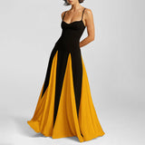 2025 Autumn Dress New Women's Temperament Elegant Fashion Pure Color High-Rise Sling Dress HZ0108