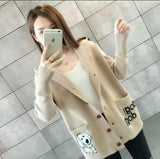 Korean Version Of The New Autumn Women Thick Sweater Knitted Hoodie Loose Outer Coat Women's Top HZ0108