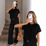 2026 Tiktok Summer New Lady Casual Round Neck Wtf Blouse T-Shirt HZ0108
