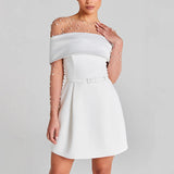 Niulatu Spring And Summer New Long Sleeves With Beads Spliced Jumpsuit INS Casual Women's Jumpsuit SPCP