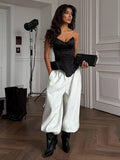 Sexy Fish Bone Lumbar Boobs Boobs Design Stew Brocing Vest Blouse Hot Girl Dress HZ0108