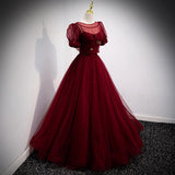 Niulatu Line Red Long Prom Dresses HZ0113