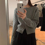 College Style Women's Sweet Mahjong Jersey Sweater Women's Autumn And Winter Small Short High-End Knitted Open Shirt Coat HZ0108