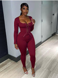 In The Autumn Of 2025, The New Women's Hottie Is Tied To The Long-Sleeved Trousers Solid Color Repair Two Sets. HZ0108