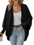 Autumn/Winter 2025 New Lady Fashion Bat Sleeve R-Shirt Loose Knitted Coat HZ0108