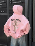 2025 Early Spring New Angel Printing Women's Spring And Autumn Hooded Loose Hundred Coat Women's Short Loose HZ0108