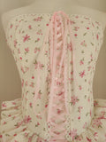 Niulatu A line Strapless Floral Holiday Dress Travel Vacation Dresses Short Chiffon Birthday Dress SD1262
