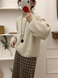 Vintage Embroidery Flower Cover Sweater Women's Autumn And Winter 2025 Women's Loose Lazy Wind High-End Feeling Korean Knitwear HZ0108