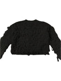2025 New Fashion Temperament Personality Commuting Creative Knitted Tux Button Wool Coat HZ0108