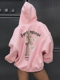 2025 Early Spring New Angel Printing Women's Spring And Autumn Hooded Loose Hundred Coat Women's Short Loose HZ0108